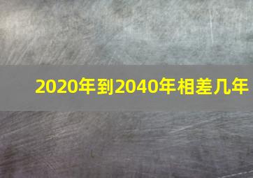 2020年到2040年相差几年