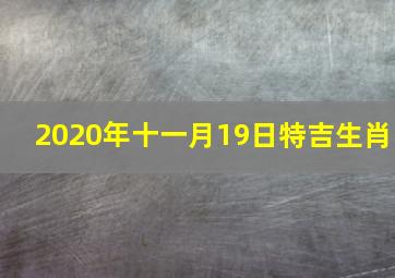 2020年十一月19日特吉生肖