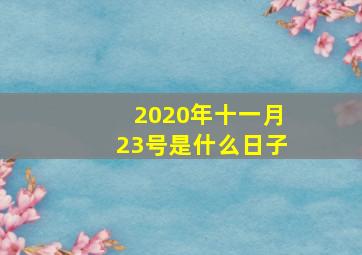 2020年十一月23号是什么日子