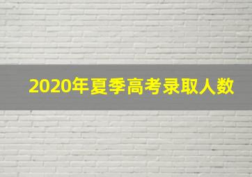 2020年夏季高考录取人数