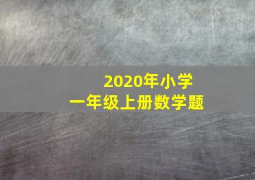 2020年小学一年级上册数学题