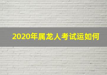 2020年属龙人考试运如何