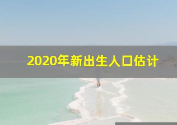 2020年新出生人口估计