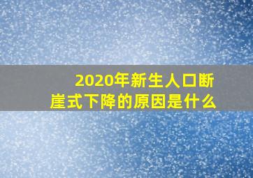 2020年新生人口断崖式下降的原因是什么