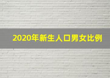 2020年新生人口男女比例