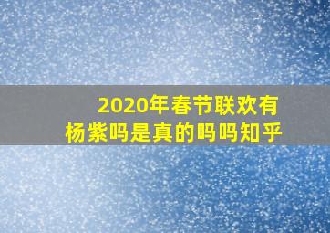 2020年春节联欢有杨紫吗是真的吗吗知乎