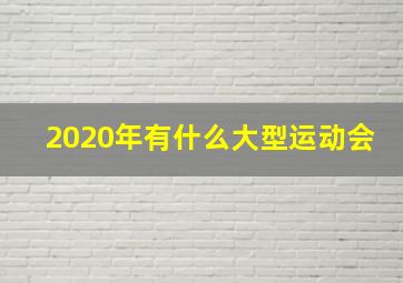 2020年有什么大型运动会