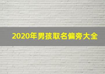 2020年男孩取名偏旁大全