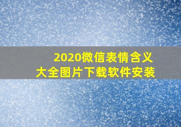 2020微信表情含义大全图片下载软件安装