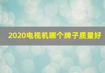 2020电视机哪个牌子质量好