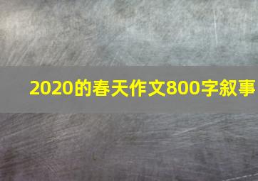 2020的春天作文800字叙事