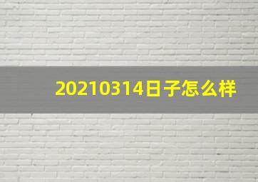 20210314日子怎么样