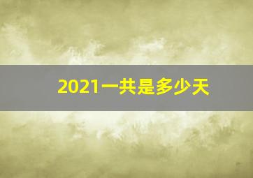 2021一共是多少天