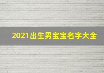 2021出生男宝宝名字大全