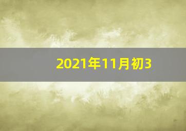 2021年11月初3