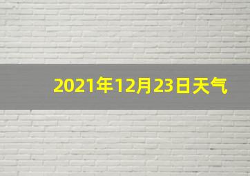 2021年12月23日天气