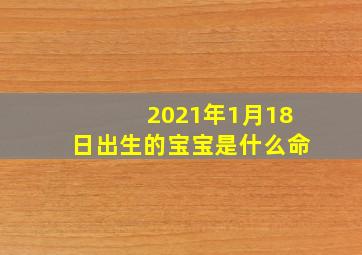 2021年1月18日出生的宝宝是什么命