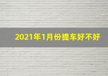 2021年1月份提车好不好