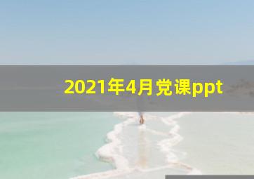 2021年4月党课ppt