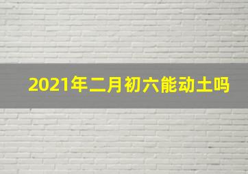 2021年二月初六能动土吗