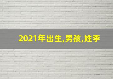 2021年出生,男孩,姓李