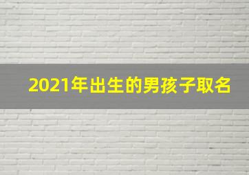 2021年出生的男孩子取名