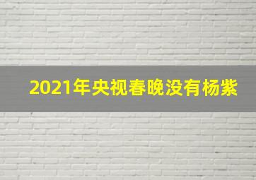 2021年央视春晚没有杨紫