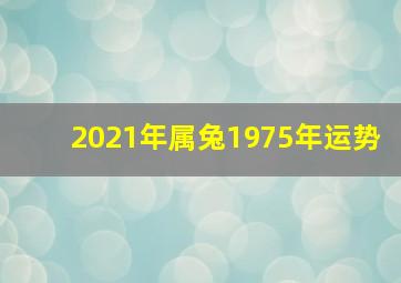 2021年属兔1975年运势