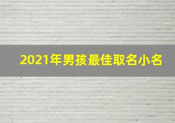 2021年男孩最佳取名小名