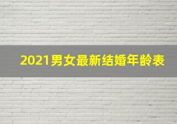 2021男女最新结婚年龄表