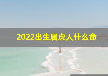 2022出生属虎人什么命