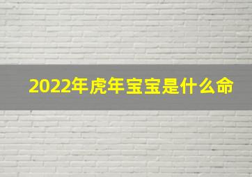 2022年虎年宝宝是什么命