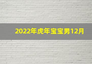 2022年虎年宝宝男12月