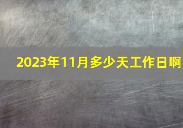 2023年11月多少天工作日啊