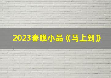 2023春晚小品《马上到》