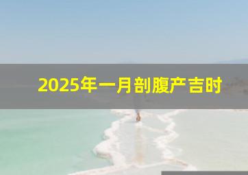 2025年一月剖腹产吉时