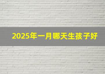 2025年一月哪天生孩子好