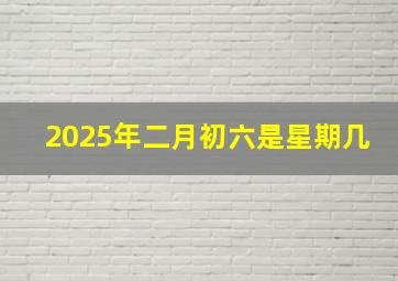 2025年二月初六是星期几