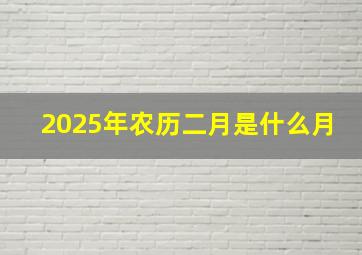 2025年农历二月是什么月