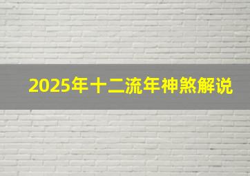 2025年十二流年神煞解说