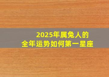 2025年属兔人的全年运势如何第一星座