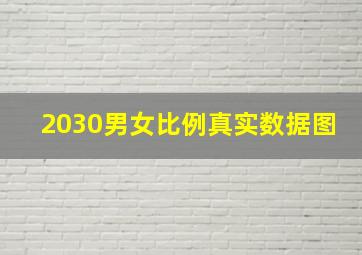 2030男女比例真实数据图