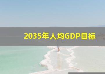 2035年人均GDP目标