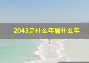 2043是什么年属什么年