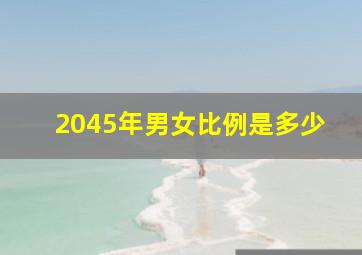 2045年男女比例是多少