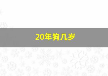 20年狗几岁