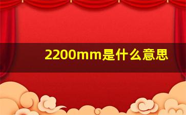 2200mm是什么意思