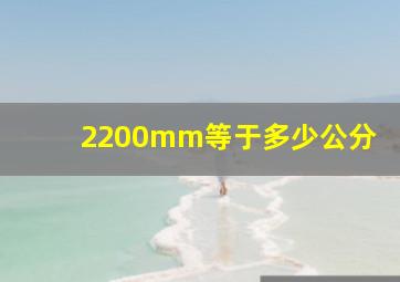 2200mm等于多少公分