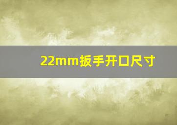 22mm扳手开口尺寸