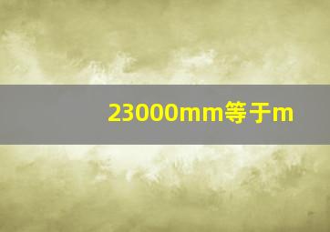 23000mm等于m